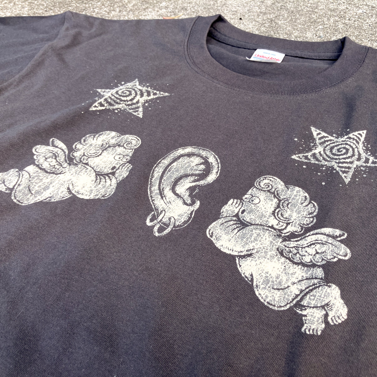 FIKAS × silkmaster “The Whispering Angels” Damage Flock Tee