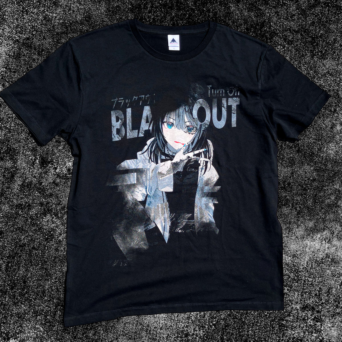 古弥月 × silkmaster “BLACK OUT” 7-Color Spot Separation Tee