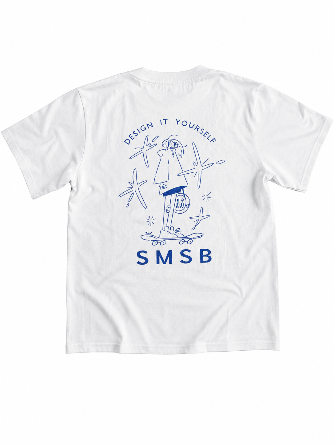 とみながしんぺい × silkmaster “DESIGN IT YOURSELF” Metallic Blue & NINJAINK Baseball Tee