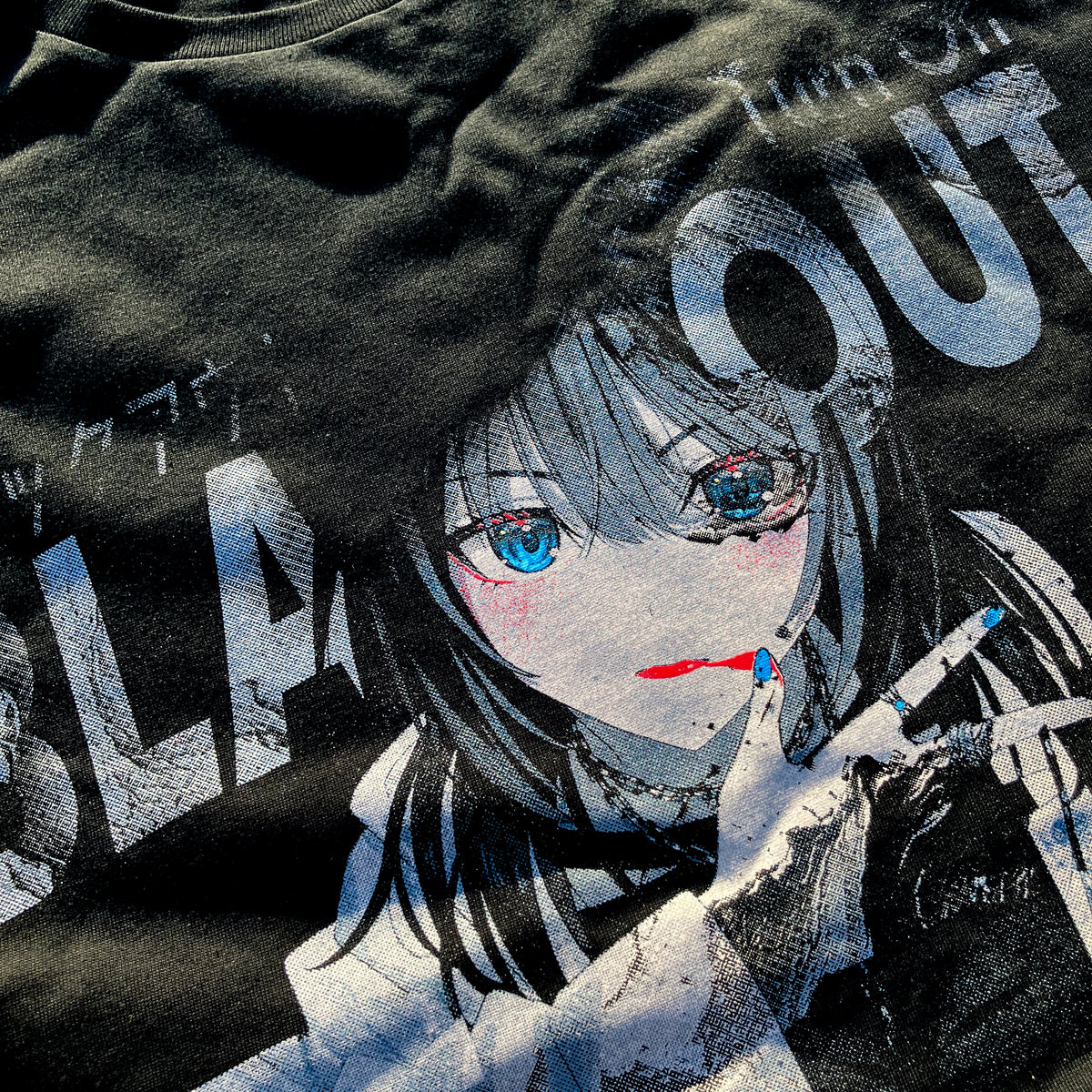 古弥月 × silkmaster “BLACK OUT” 7-Color Spot Separation Tee